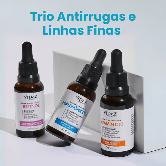 Trio Antirrugas e linhas finas + Hidratante GRÁTIS