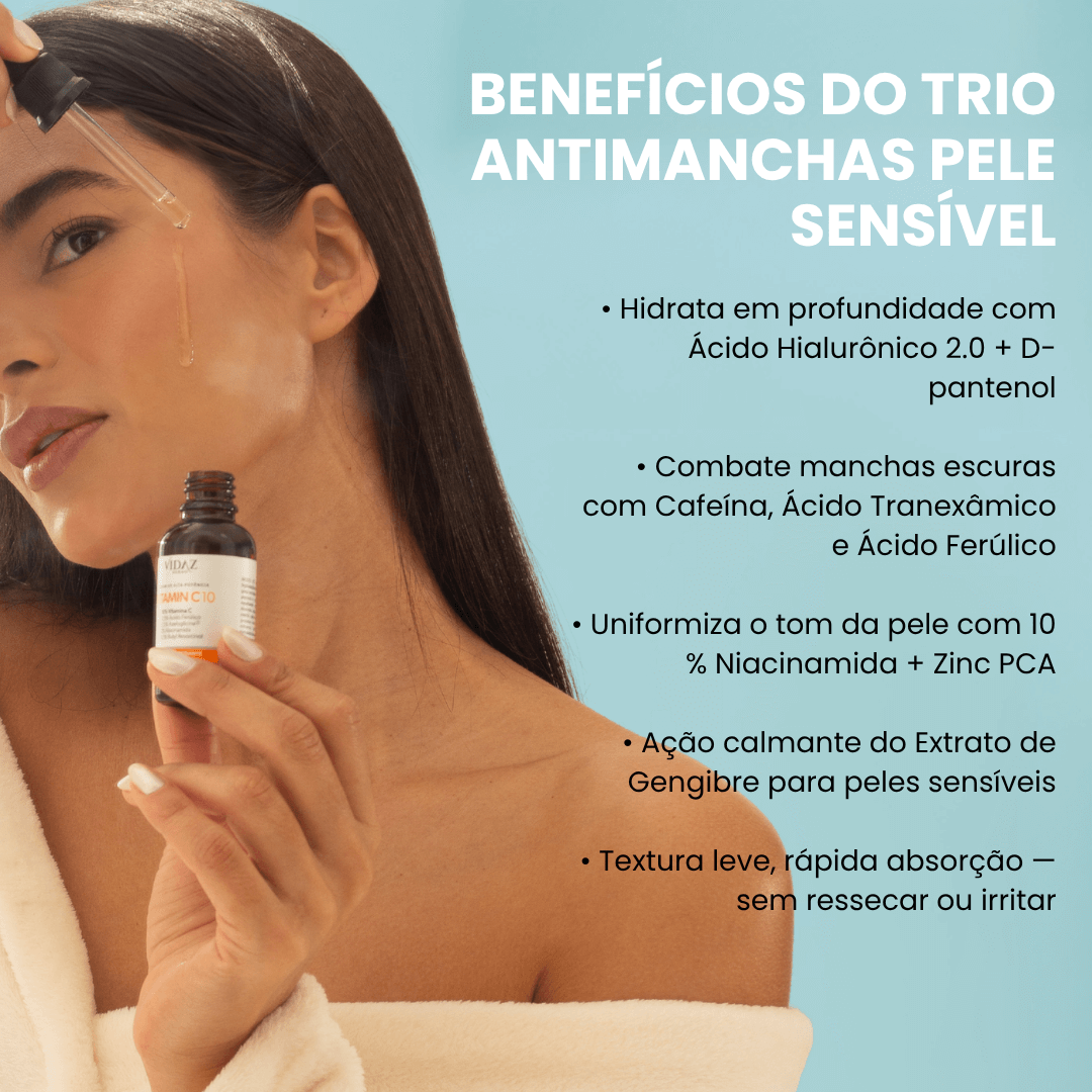 Trio Antimanchas pele sensível + Hidratante GRÁTIS