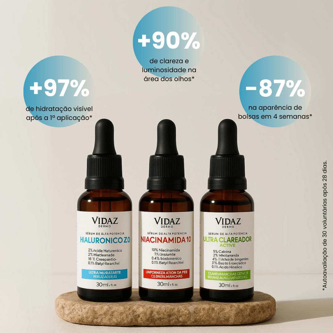 Trio Antibolsas e Olheiras pele sensível + Hidratante GRÁTIS