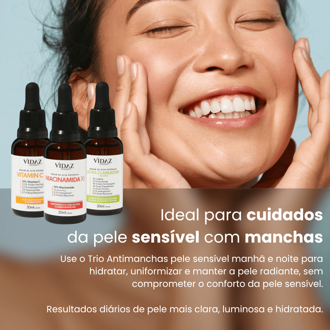 Trio Antimanchas pele sensível + Hidratante GRÁTIS