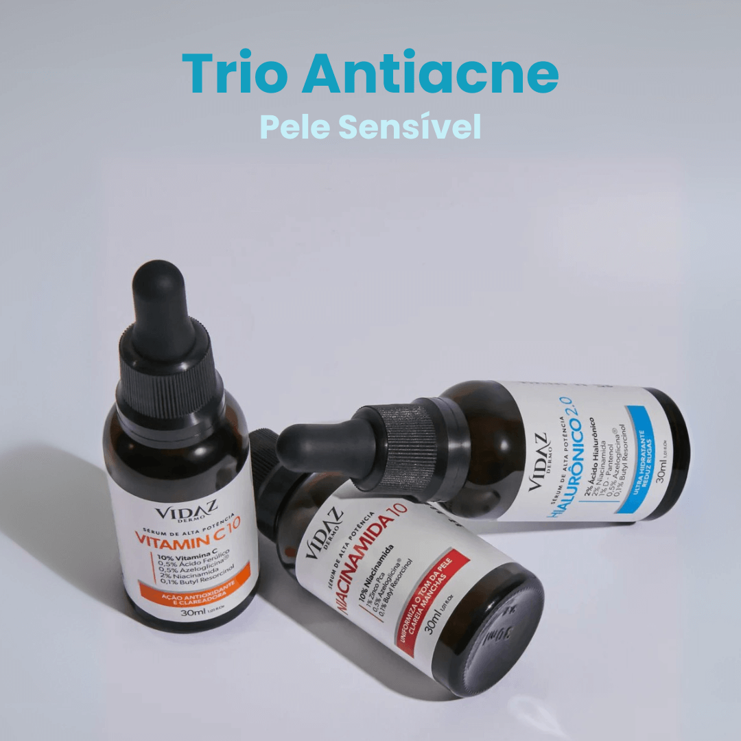 Trio Antiacne pele sensível + Hidratante GRÁTIS