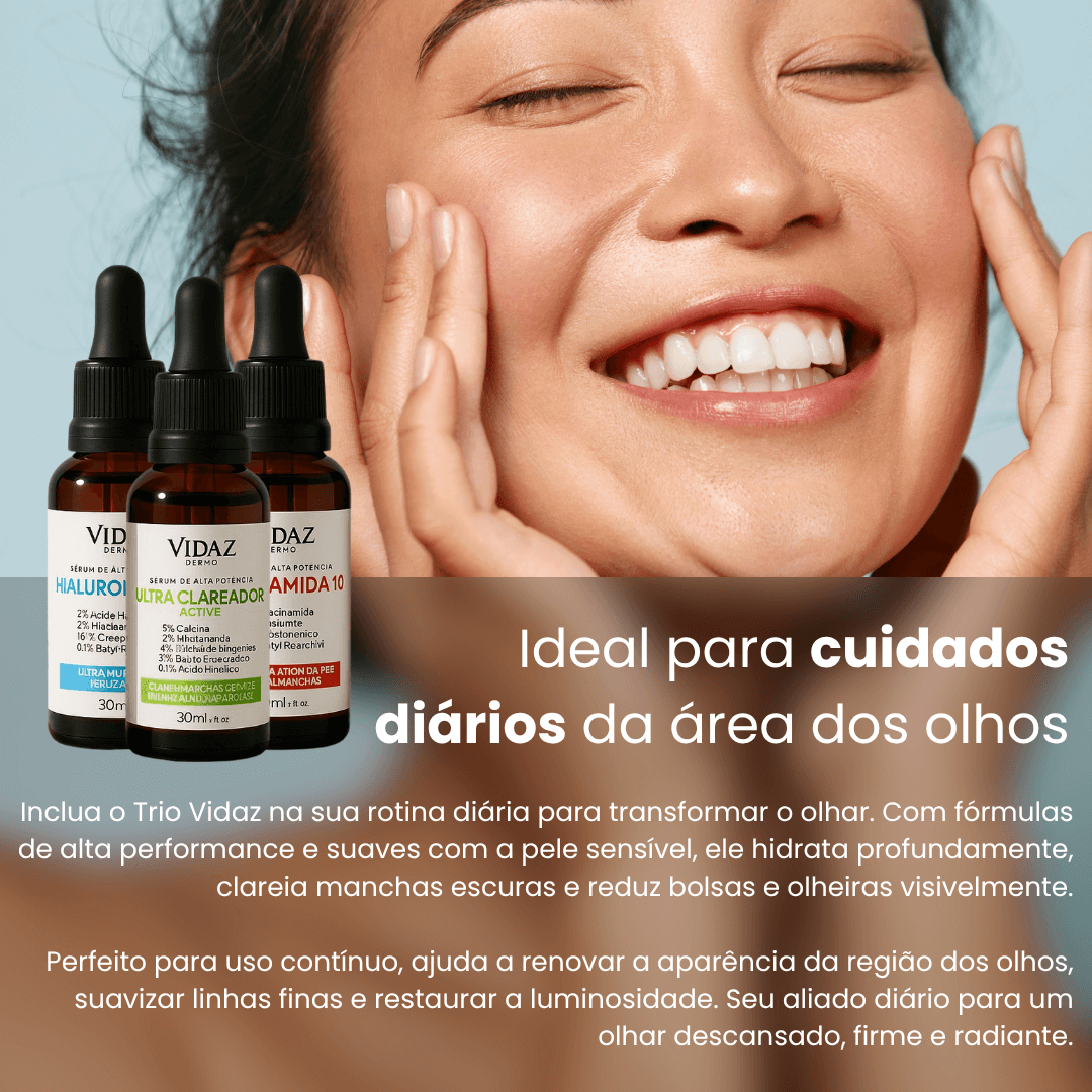 Trio Antibolsas e Olheiras pele sensível + Hidratante GRÁTIS